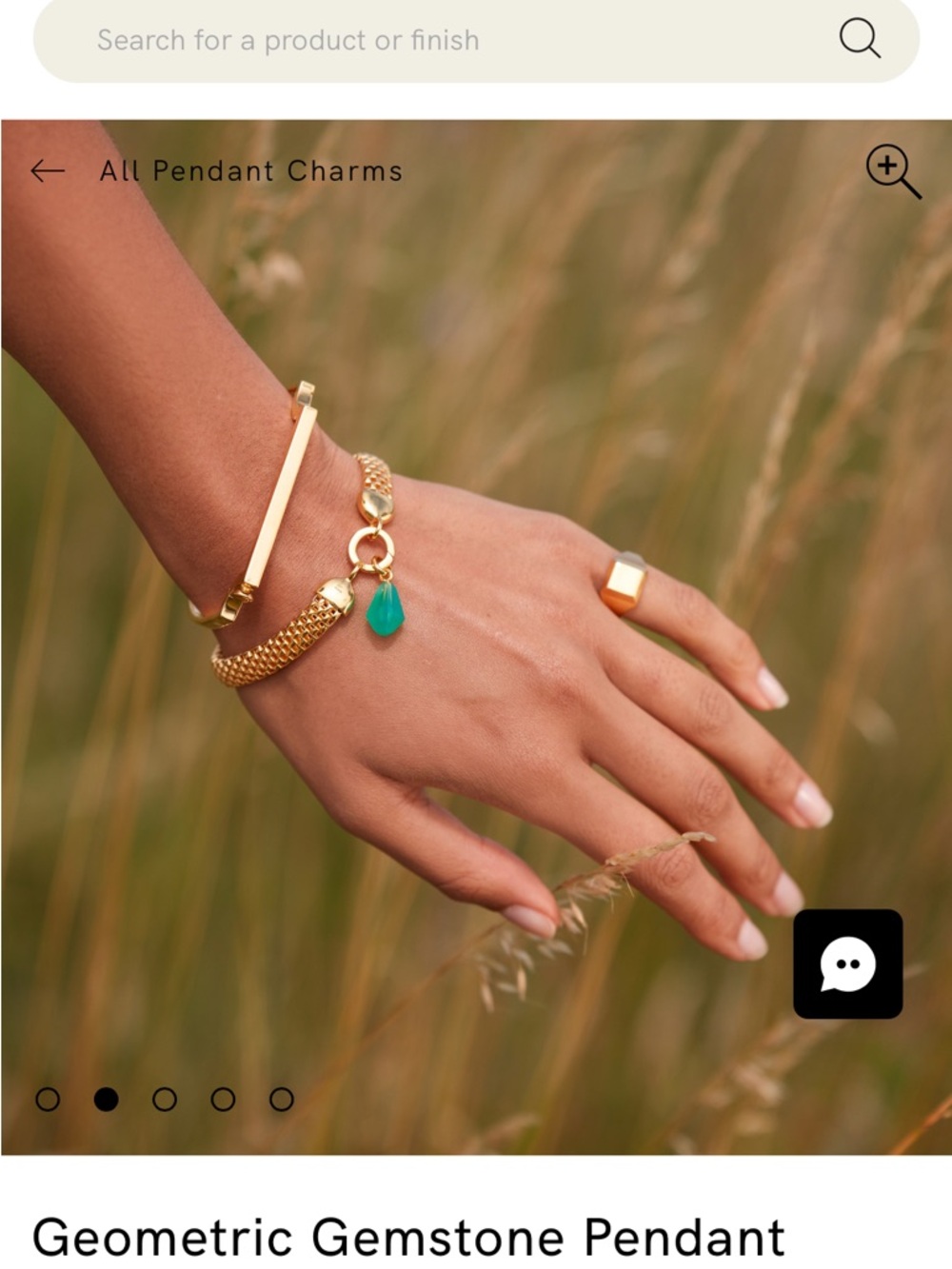 Monica vinader fine chain gold necklace with Charm